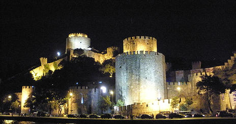 Rumeli Hisari fortifications on the Bosphorus near the Black Sea.